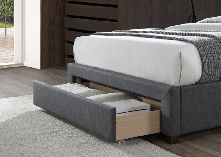 Limelight Monet Fabric Bed With Drawers DARKGREY4