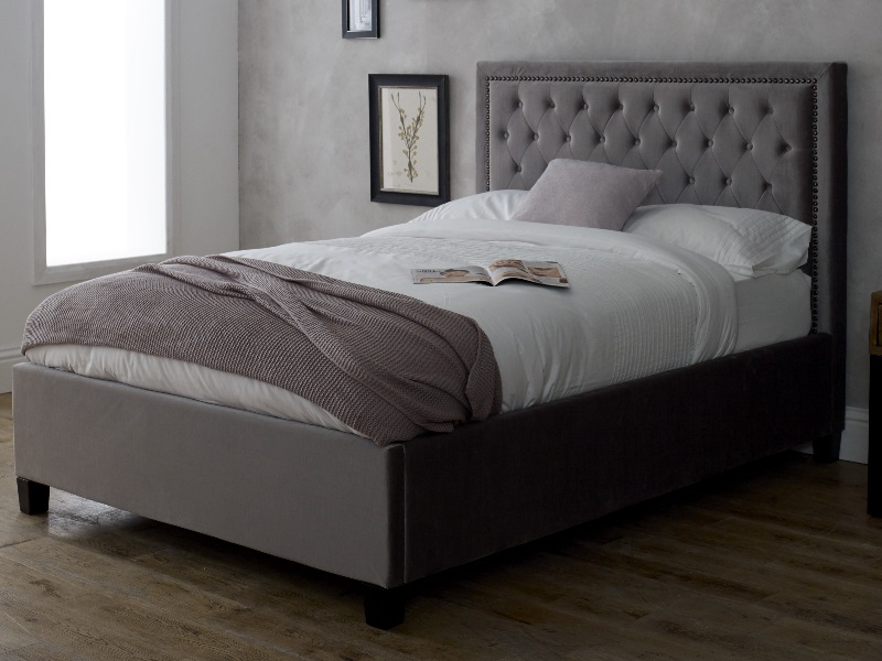 Rhea Silver Fabric Bed3