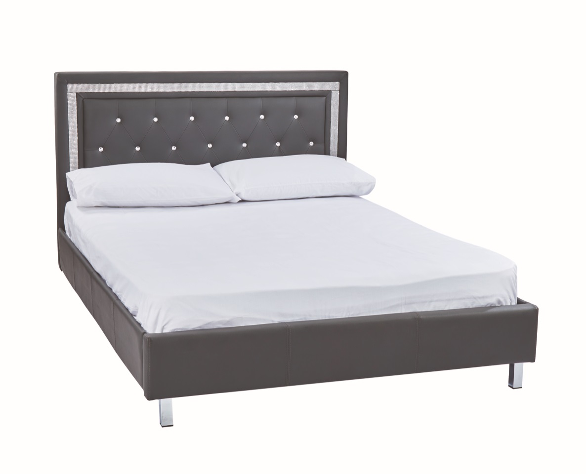 CRYSTALLE GREY DOUBLE BED