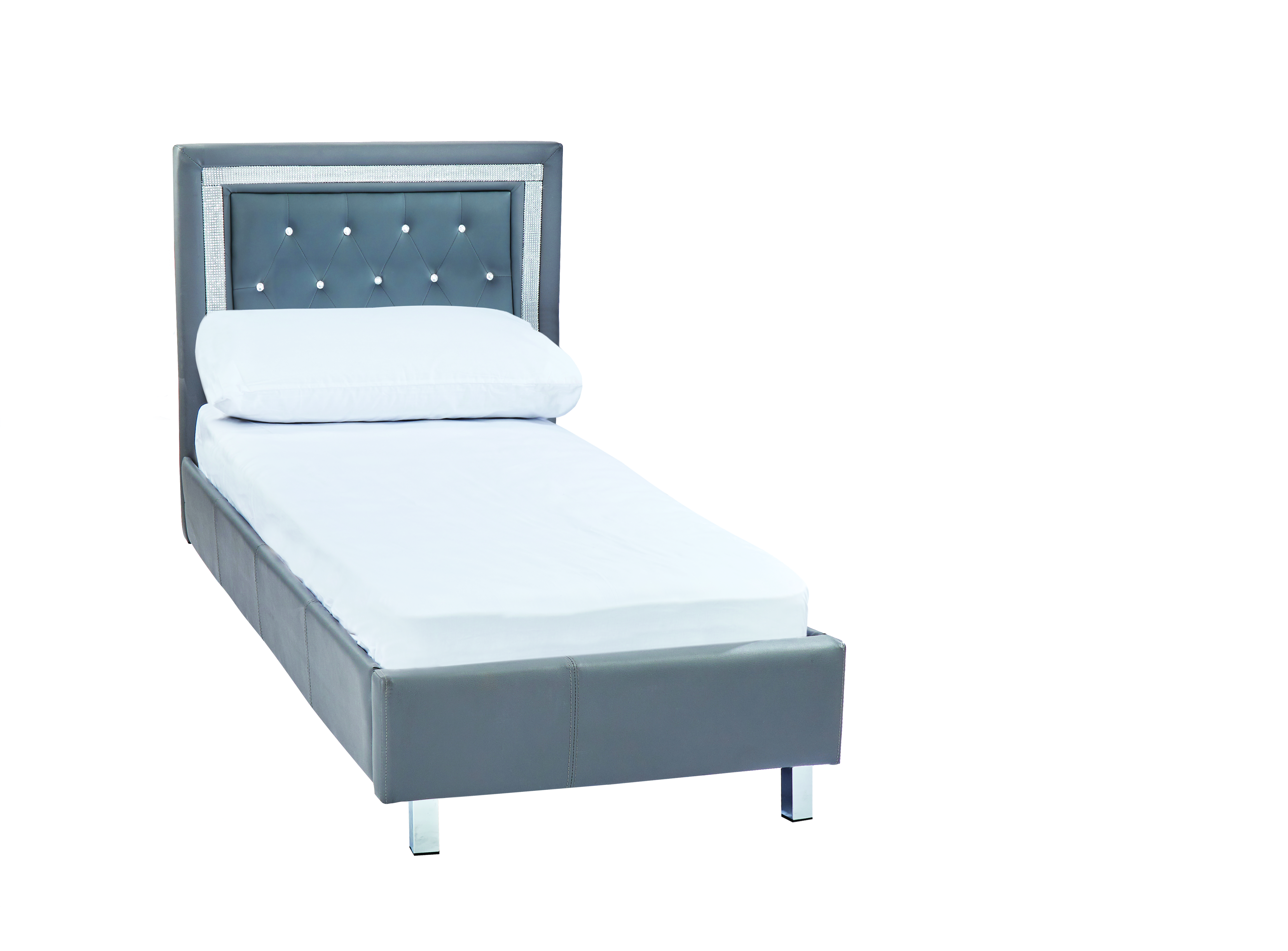 CRYSTALLE GREY single BED